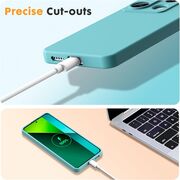 Husa pentru Xiaomi Redmi Note 13 Pro 5G Liquid Silicone, subțire, captusita cu microfibra, anti amprentă, protectie cameră foto, turcoaz