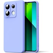 Husa pentru Xiaomi Redmi Note 13 Pro 5G Liquid Silicone, subțire, captusita cu microfibra, anti amprentă, protectie cameră foto, mov