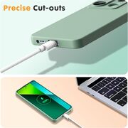 Husa pentru Xiaomi Redmi Note 13 Pro 5G Liquid Silicone, subțire, captusita cu microfibra, anti amprentă, protectie cameră foto, verde