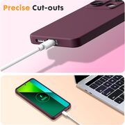 Husa pentru Xiaomi Redmi Note 13 Pro 5G Liquid Silicone, subțire, captusita cu microfibra, anti amprentă, protectie cameră foto, burgundy