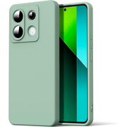 Husa pentru Xiaomi Redmi Note 13 Pro 5G Liquid Silicone, subțire, captusita cu microfibra, anti amprentă, protectie cameră foto, verde