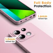 Husa pentru Xiaomi Redmi Note 13 Pro 5G Liquid Silicone, subțire, captusita cu microfibra, anti amprentă, protectie cameră foto, roz