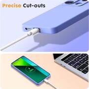 Husa pentru Xiaomi Redmi Note 13 Pro 5G Liquid Silicone, subțire, captusita cu microfibra, anti amprentă, protectie cameră foto, mov