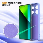 Husa pentru Xiaomi Redmi Note 13 Pro 5G Liquid Silicone, subțire, captusita cu microfibra, anti amprentă, protectie cameră foto, mov