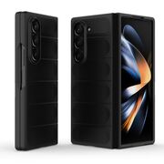 Husa pentru Samsung Galaxy Z Fold 6 Liquid Silicone, Microfibre Lining, Non-Slip Airbag Design, negru
