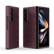 Husa pentru Samsung Galaxy Z Fold 6 Liquid Silicone, Microfibre Lining, Non-Slip Airbag Design, burgundy