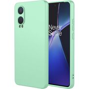 Husa pentru Oneplus Nord CE4 Lite Liquid Silicone, subțire, captusita cu microfibra, anti amprentă, protectie cameră foto, verde