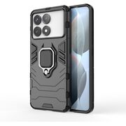 Husa pentru Poco F6 Pro cu inel Armor Kickstand Tough Rugged Cover, negru