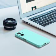 Husa pentru Xiaomi Redmi 13C 4G Liquid Silicone, subțire, captusita cu microfibra, anti amprentă, protectie cameră foto, verde deschis