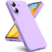 Husa pentru Xiaomi Redmi 13C 4G Liquid Silicone, subțire, captusita cu microfibra, anti amprentă, protectie cameră foto, lavanda