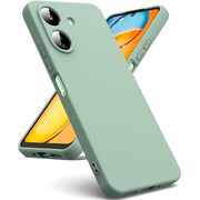Husa pentru Xiaomi Redmi 13C 4G Liquid Silicone, subțire, captusita cu microfibra, anti amprentă, protectie cameră foto, verde