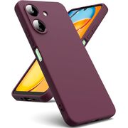 Husa pentru Xiaomi Redmi 13C 4G Liquid Silicone, subțire, captusita cu microfibra, anti amprentă, protectie cameră foto, burgundy