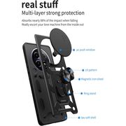 Husa pentru REALME 12 / 12x cu inel Ring Armor Kickstand Tough, protectie camera, albastru