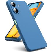 Husa pentru Xiaomi Redmi 13C 4G Liquid Silicone, subțire, captusita cu microfibra, anti amprentă, protectie cameră foto, albastru