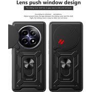 Husa pentru REALME 12 / 12x cu inel Ring Armor Kickstand Tough, protectie camera, negru