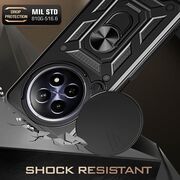 Husa pentru REALME 12 / 12x cu inel Ring Armor Kickstand Tough, protectie camera, negru