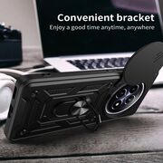 Husa pentru REALME 12 / 12x cu inel Ring Armor Kickstand Tough, protectie camera, negru