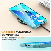 Husa pentru Xiaomi Redmi Note 13 5G Liquid Silicone, subțire, captusita cu microfibra, anti amprentă, protectie cameră foto, turcoaz