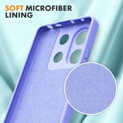 Husa pentru Xiaomi Redmi Note 13 5G Liquid Silicone, subțire, captusita cu microfibra, anti amprentă, protectie cameră foto, mov