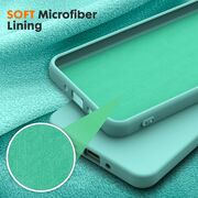 Husa pentru Xiaomi Redmi 13C 4G Liquid Silicone, subțire, captusita cu microfibra, anti amprentă, protectie cameră foto, verde deschis