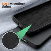 Husa pentru Xiaomi Redmi 13C 4G Liquid Silicone, subțire, captusita cu microfibra, anti amprentă, protectie cameră foto, negru