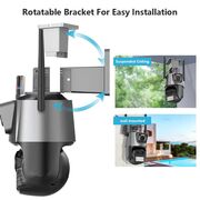Camera de supraveghere dubla IP Wi-Fi IP66 Waterproof, AI Tracking, Light Alarm, Color Night, 2-Way Talk, 24/7 Record, Rotativa Pan/Tilt, 6MP, Zoom 4X, Ultra-Wide, Picture in Picture, rezolutie 4K, Conectare Telefone Wireless, 2 Antene,exterior/ interior