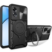 Husa pentru Oppo A60 cu protecție pentru cameră și suport magnetic integrat Ring Shockproof, negru