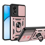 Husa pentru Oppo A60 Ring Armor Kickstand Tough Rugged Cover cu protectie camera, rose gold