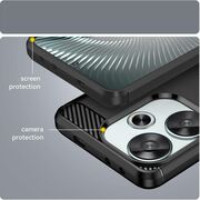 Husa pentru Poco F6 Carbon Liquid Silicone, negru