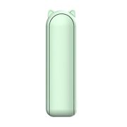 Ventilator 2 in 1 portabil, de mana sau de birou, pliabil, functie de acumulator extern, reincarcabil 2000 mAh, 3 viteze, verde