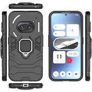 Husa pentru Nothing Phone 2a, 2a Plus Ring Armor Kickstand Tough Rugged Cover, negru