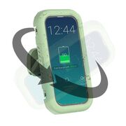 Suport de perete pentru telefon, retractabil Techsuit, alb-auriu