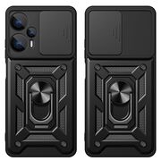 Husa pentru Realme GT 6 / GT 6T cu inel Ring Armor Kickstand Tough, protectie camera, rose gold