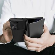 Husa Samsung Galaxy Z Fold 6 Nillkin Qin Pro Leather, maro