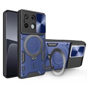 Husa pentru Xiaomi Redmi Note 13 Pro 5G cu protecție pentru cameră și suport magnetic integrat Ring Shockproof, albastru