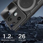 Husa pentru Xiaomi Redmi Note 13 Pro 5G cu protecție pentru cameră și suport magnetic integrat Ring Shockproof, mov