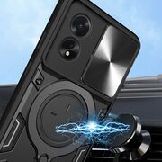 Husa pentru Honor 200 Lite cu protecție pentru cameră și suport magnetic integrat Ring Shockproof, albastru
