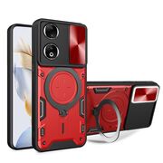 Husa pentru Honor 90 cu protecție pentru cameră și suport magnetic integrat Ring Shockproof, rosu