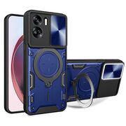 Husa pentru Honor 90 Lite cu protecție pentru cameră și suport magnetic integrat Ring Shockproof, albastru