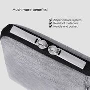 Geanta pentru laptop 15 - 16 inch MacBook, Microsoft, Dell, HP, Lenovo, eleganta si subtire, protectie sporita, gri