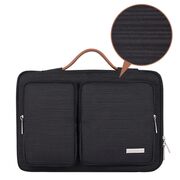 Geanta pentru laptop 15 - 16 inch MacBook, Microsoft, Dell, HP, Lenovo, eleganta si subtire, protectie sporita, negru