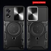 Husa pentru Xiaomi Redmi 13 cu protecție pentru cameră și suport magnetic integrat Ring Shockproof, albastru
