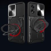 Husa pentru Xiaomi Redmi 13 cu protecție pentru cameră și suport magnetic integrat Ring Shockproof, albastru