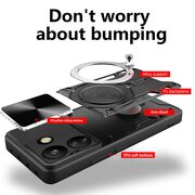 Husa pentru Xiaomi Redmi 13C 4G cu protecție pentru cameră și suport magnetic integrat Ring Shockproof, rosu