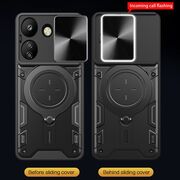 Husa pentru Xiaomi Redmi 13C 4G cu protecție pentru cameră și suport magnetic integrat Ring Shockproof, rosu