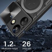 Husa pentru Xiaomi Redmi 13C 4G cu protecție pentru cameră și suport magnetic integrat Ring Shockproof, rosu