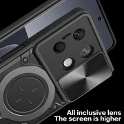 Husa pentru Xiaomi Redmi Note 13 4G cu protecție pentru cameră și suport magnetic integrat Ring Shockproof, albastru