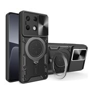 Husa pentru Xiaomi Redmi Note 13 4G cu protecție pentru cameră și suport magnetic integrat Ring Shockproof, negru