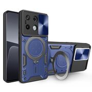 Husa pentru Xiaomi Redmi Note 13 5G cu protecție pentru cameră și suport magnetic integrat Ring Shockproof, albastru