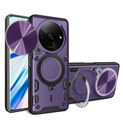 Husa pentru Xiaomi Redmi A3 cu protecție pentru cameră și suport magnetic integrat Ring Shockproof, mov